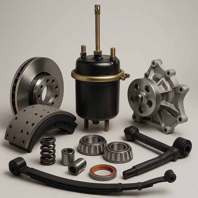 Assorted heavy-duty truck parts
